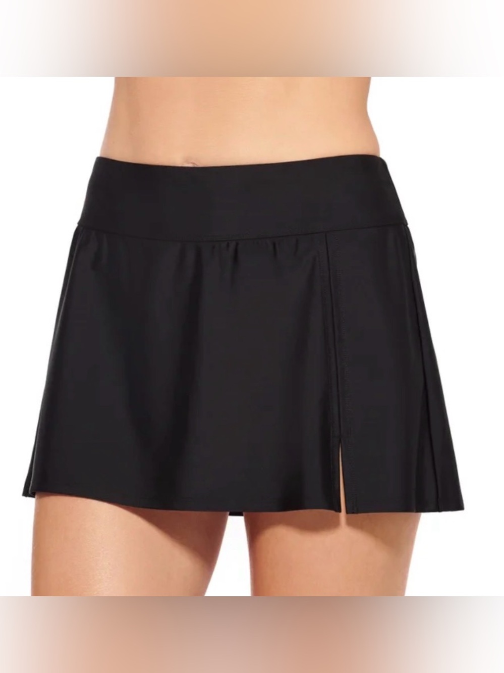 Christina Swimwear High Waist Swim Skirt Black Large Tummy Control Brand New